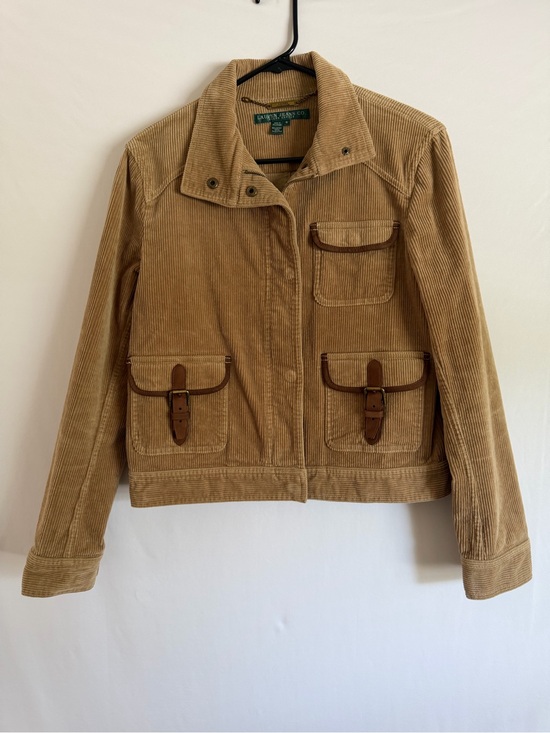 Lauren Ralph Lauren Jackets & Blazers - Lauren Jeans Co Brown Camel Corduroy Jacket Brown Leather Trim M